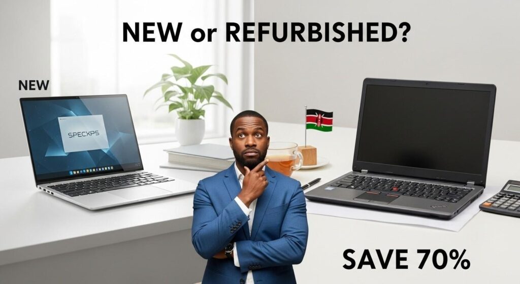 new vs refurbished laptops options in Kenya