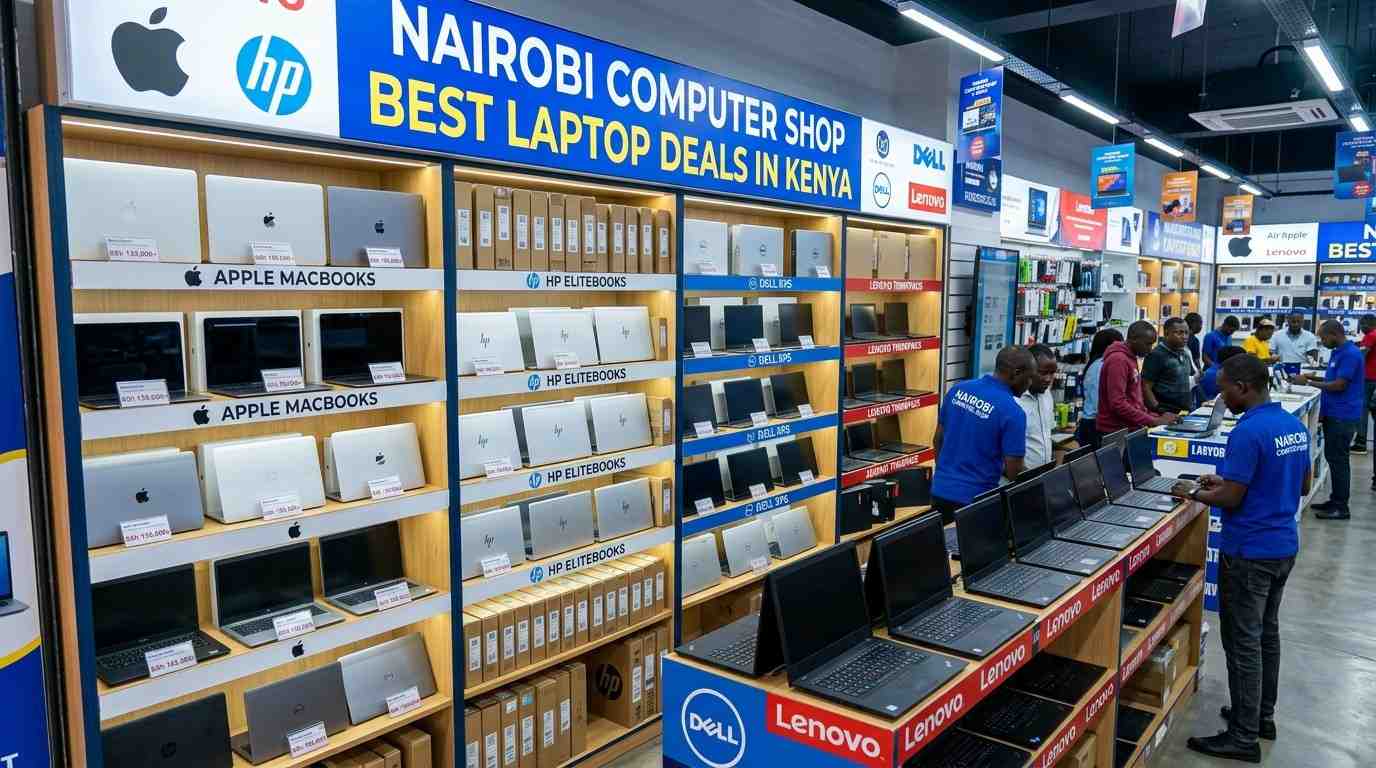 Collection of MacBooks and HP EliteBooks available in Nairobi — best laptop deals in Nairobi