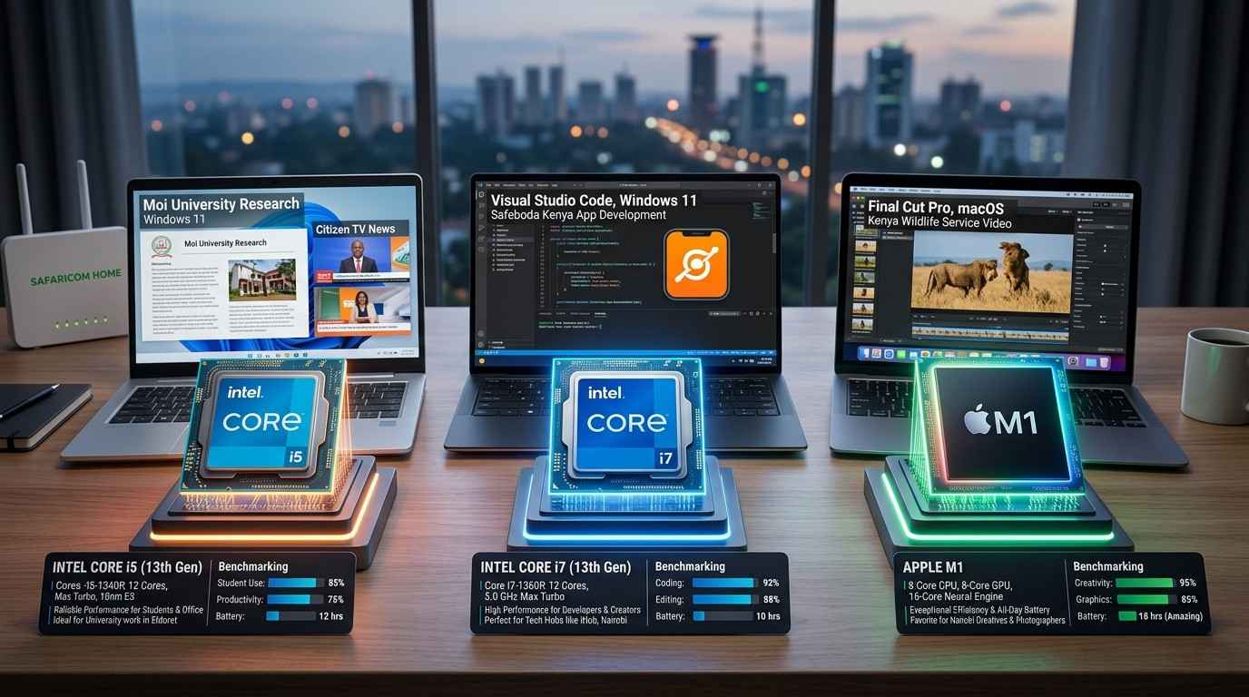 Laptop processor generations explained — Intel Core i5 vs i7 vs Apple M1 for Kenya buyers