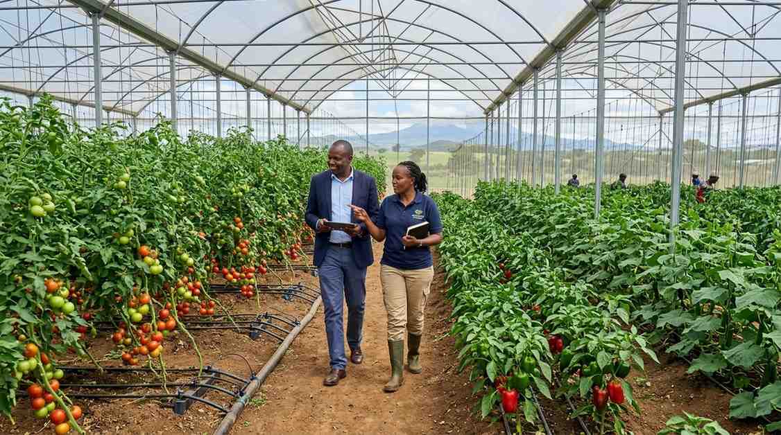 Greenhouse horticulture farm in Laikipia County Kenya