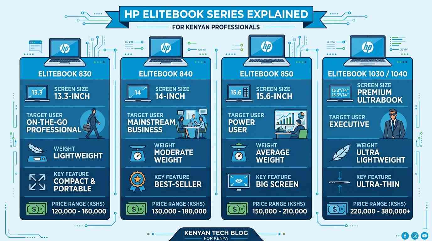 HP EliteBook 830 840 850 series comparison