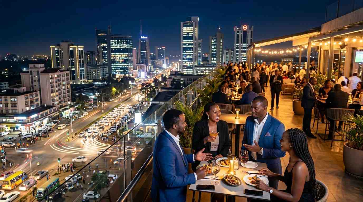 Westlands Nairobi nightlife and commercial district for young professionals