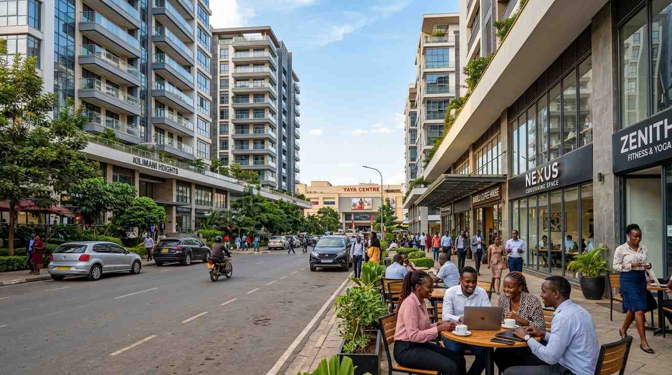 Kilimani neighbourhood Nairobi — apartments and cafes for young professionals