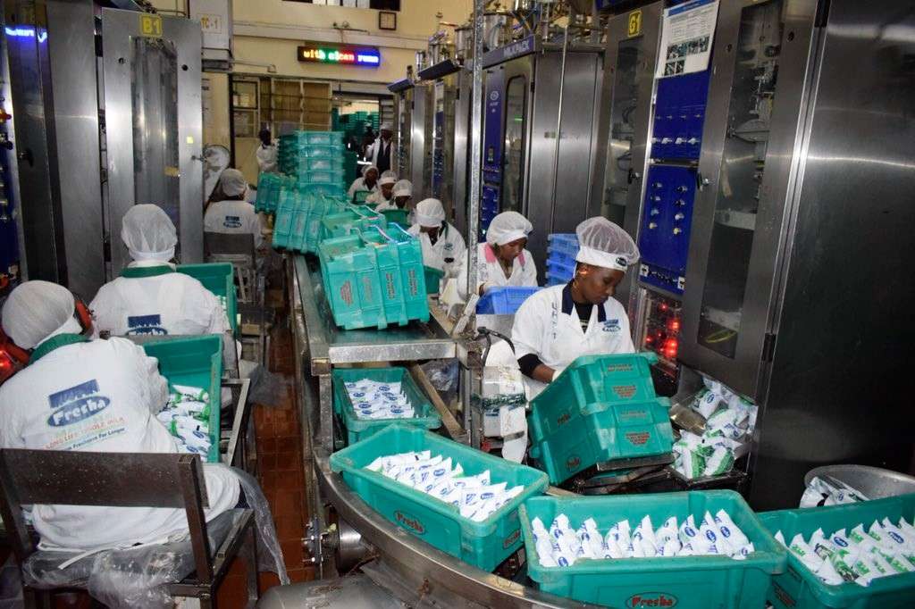 Fresha milk dairy processing plant in Githunguri, Kiambu County Kenya