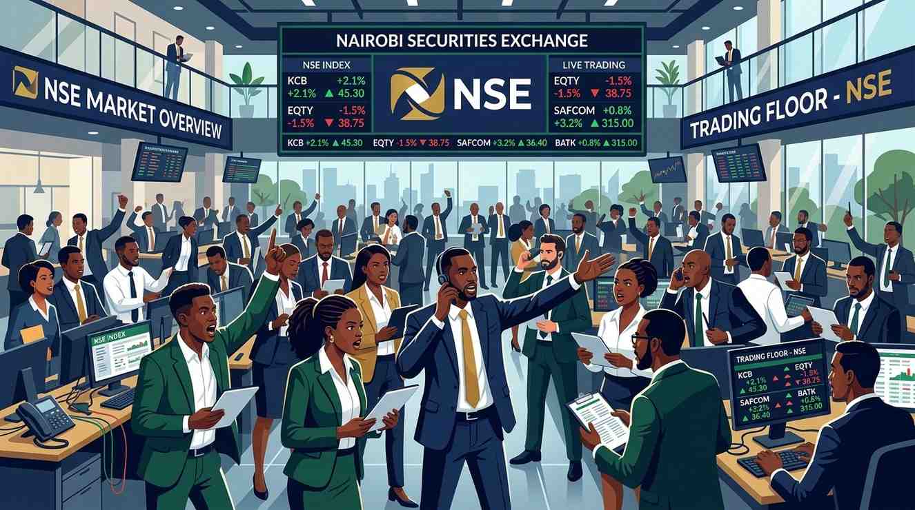 Regulations for NSE investors in Kenya - Nairobi Securities Exchange trading floor